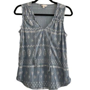 Lucky Brand Sleeveless Peasant Top